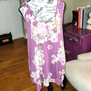 3/$20  MAURICE'S Sleeveless Floral Tunic Top Size 0 Plus Size